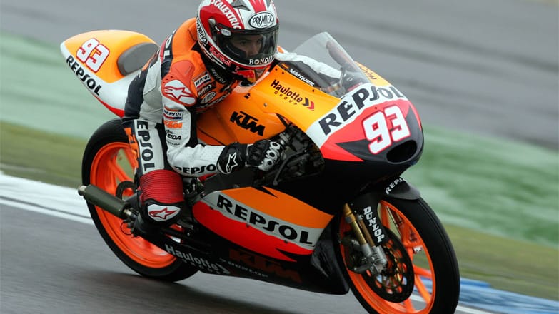 Auf geht's: Mit gerade einmal 15 Jahren geht Marc Marquez 2008 in der 125er-Klasse an den Start.