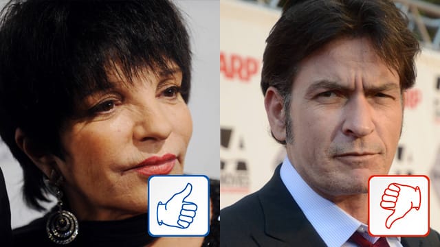 Liza Minnelli und Charlie Sheen