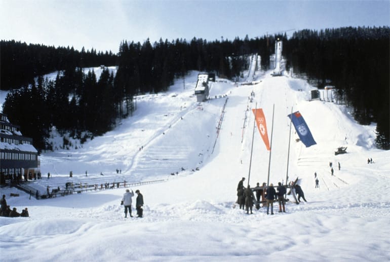 Auf den Schanzen am Berg Igman fanden die Skisprung-Wettbewerbe statt.