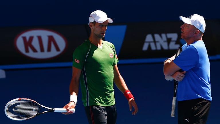 Boris Becker gibt seinen Erfahrungsschatz an Novak Djokovic (Nr. 2) weiter.