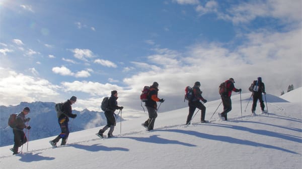 Schneeschuhtour im Allgäu.