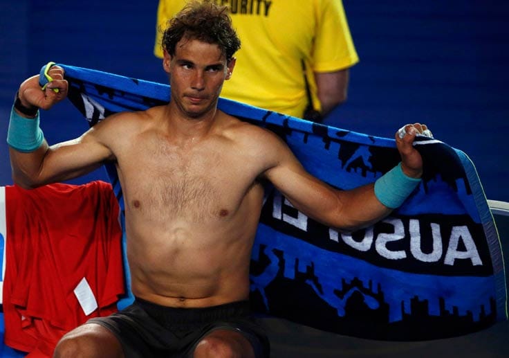 Das wievielte Shirt Rafael Nadal in diesem Match wohl wechselt?
