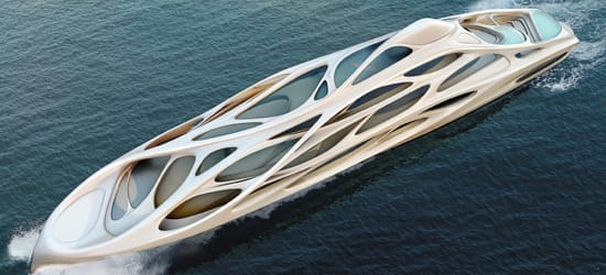 Ein ebenfalls spektakulärer Entwurf kommt von Stararchitektin Zaha Hadid, die auch das Wissenschaftsmuseum "phaeno" in Wolfsburg entworfen hat. Die "Unique Circle Yacht" wartet derzeit aber noch auf einen Käufer.