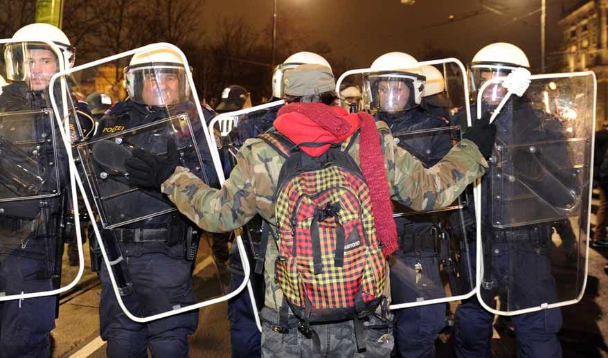 Wien, Akademikerball, FPÖ, Randale, Proteste Wien, Akademikerball, FPÖ, Randale, Proteste