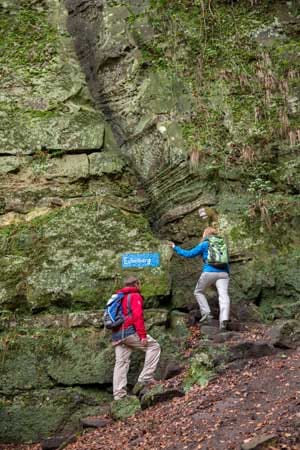 Qualitäts-Wanderweg in Luxemburg: Wandern auf dem Mullerthal Trail, Eulenburg.
