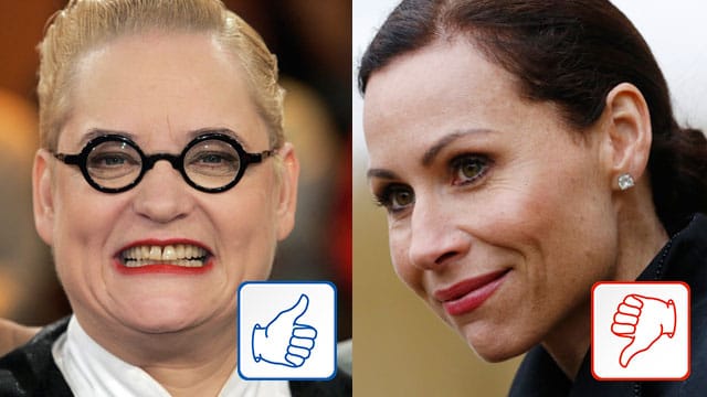 Hella von Sinnen und Minnie Driver