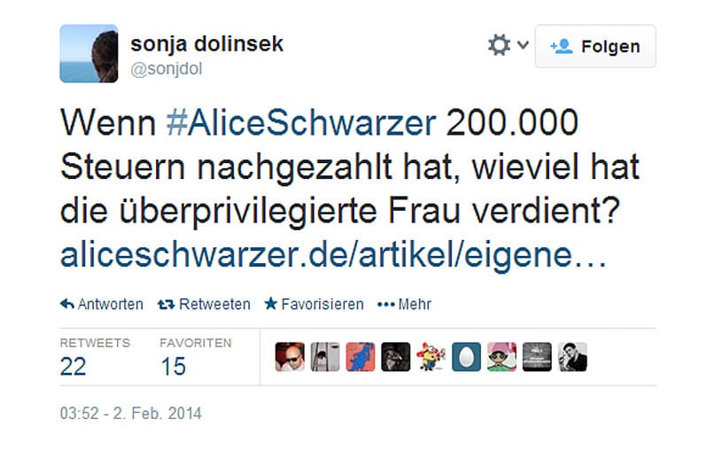 Viele Deutsche fragen sich, wie viel Geld die Frauenrechtlerin an Geld in die Schweiz gebracht hat.