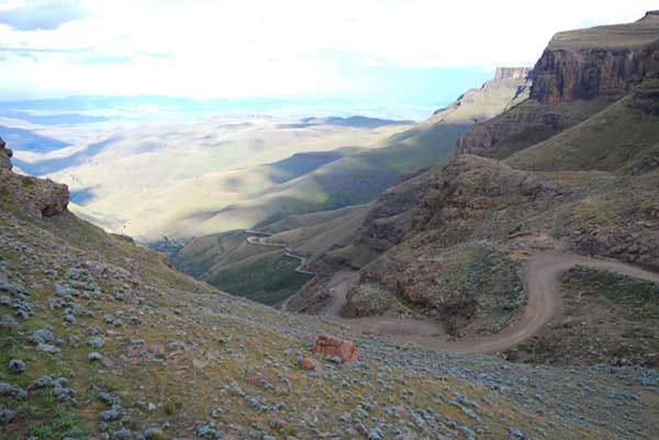 Sani-Pass in Lesotho, Afrika.