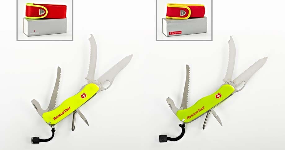 Qualität aus der Schweiz: Die Messer der Marke Victorinox sind berühmt. Kopien des Messers "Rescue Tool" (re.) wurden im Internet verkauft.