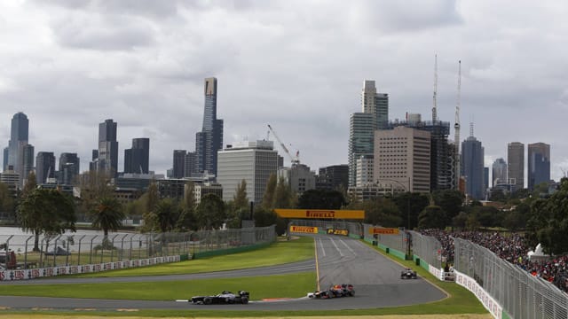 Blick auf die Strecke in Melbourne