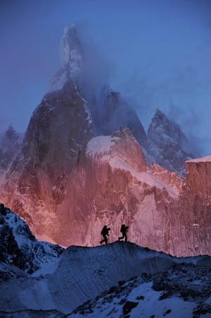 David Lama und Peter Ortner am Cerro Torre in Patagonien.
