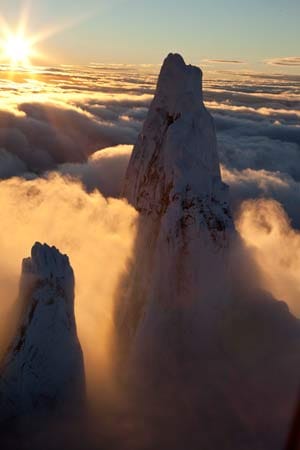 Gipfel des Cerro Torre in Patagonien.
