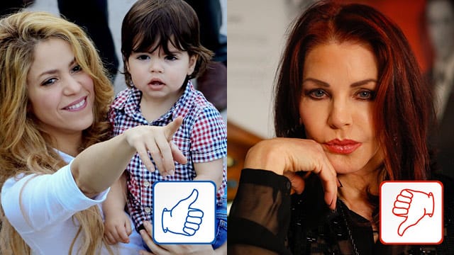 Shakira mit Söhnchen Milan und Priscilla Presley