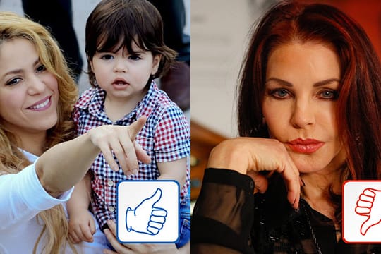 Shakira mit Söhnchen Milan und Priscilla Presley