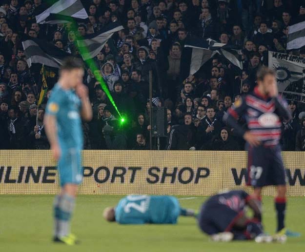 Laserpointer werden ebenfalls am Eingang aussortiert. Laserpointer werden ebenfalls am Eingang aussortiert.