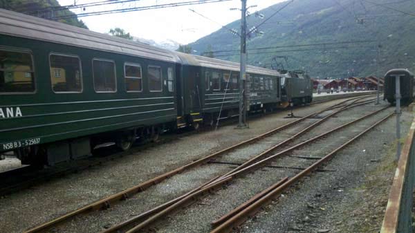 Flåmsbana, historische Eisenbahn in Norwegen.