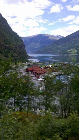 Flåm, Aurlandsfjord, Norwegen.