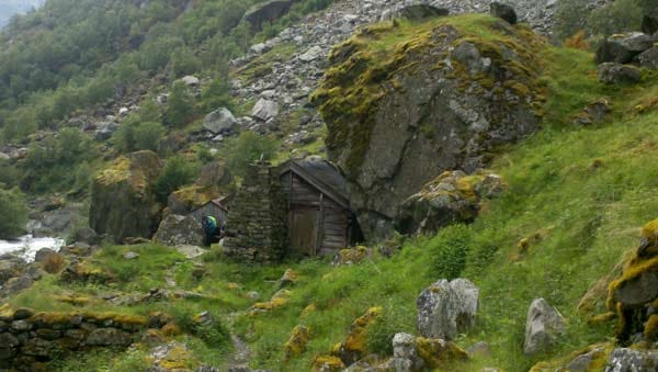 Hütte im Aurlandsdalen, Norwegen.