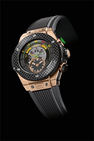Die gleiche Uhr in 18 Karat Keramik-Gold mit Keramik-Lünette. Diese Uhr wird auf 100 Stück limitiert und wird 32.700 Euro kosten.