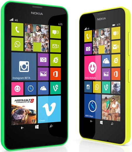 Das Nokia Lumia 635 beherrscht LTE-Turbo-Mobilfunk.