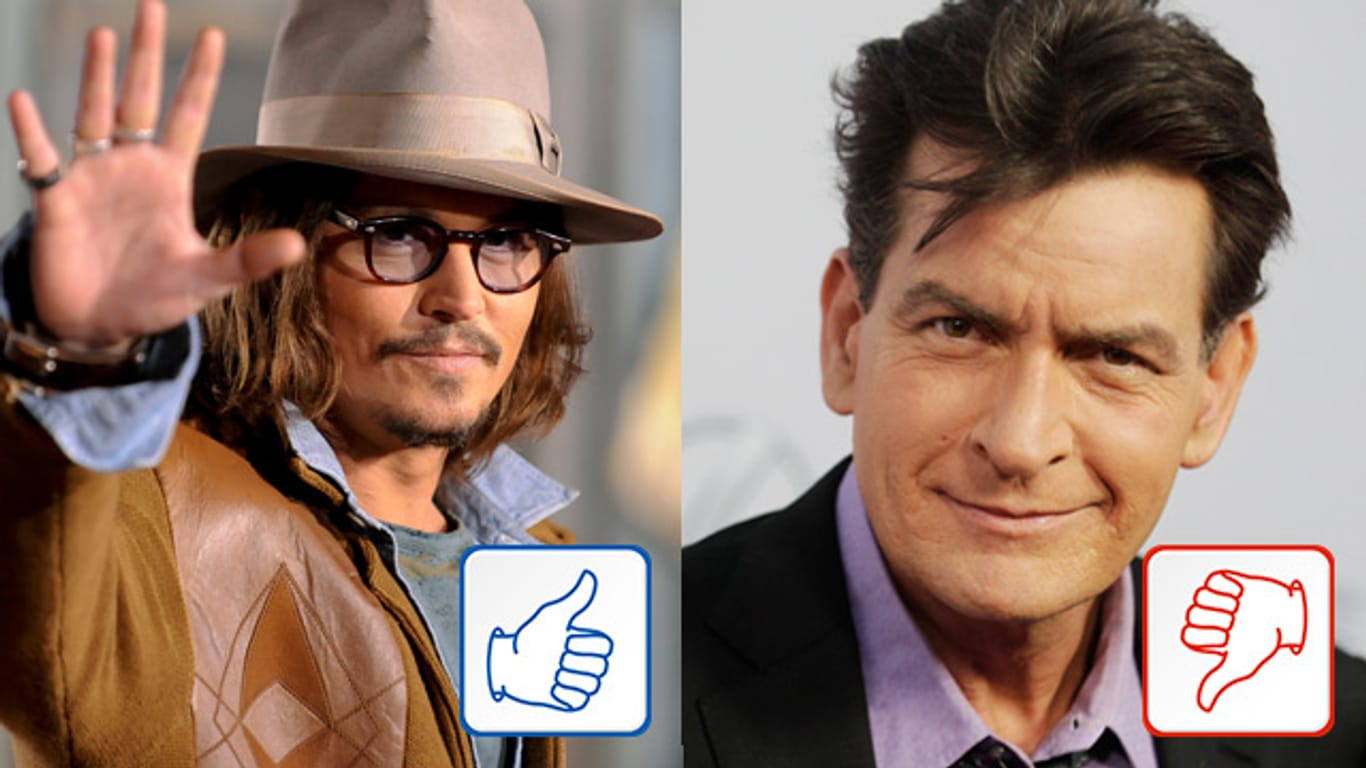 Johnny Depp und Charlie Sheen.