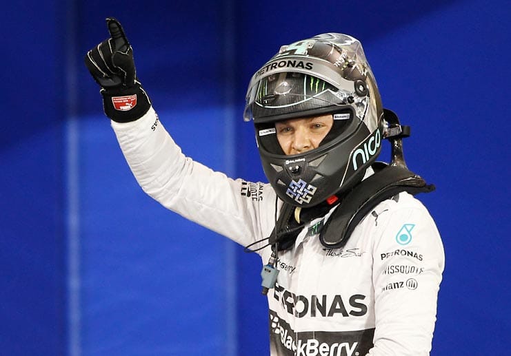 Nico Rosberg geht von der Pole Position in den Großen Preis von Bahrain.