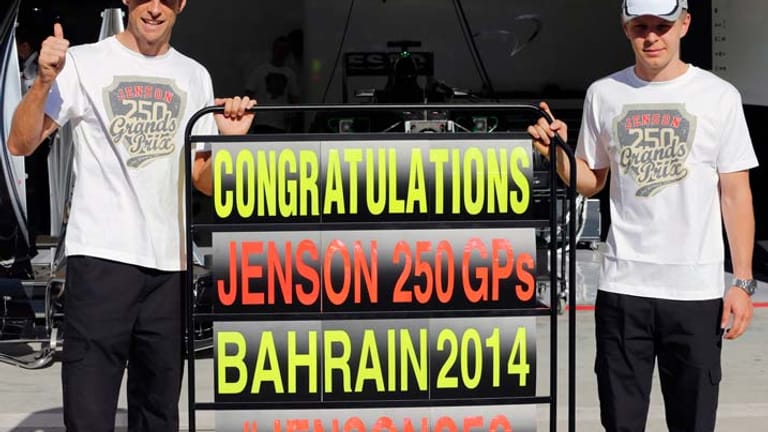 Jenson Button fährt in Bahrain bereits seinen 250. F1-Grand-Prix und ist damit der erfahrenste Pilot im Feld.