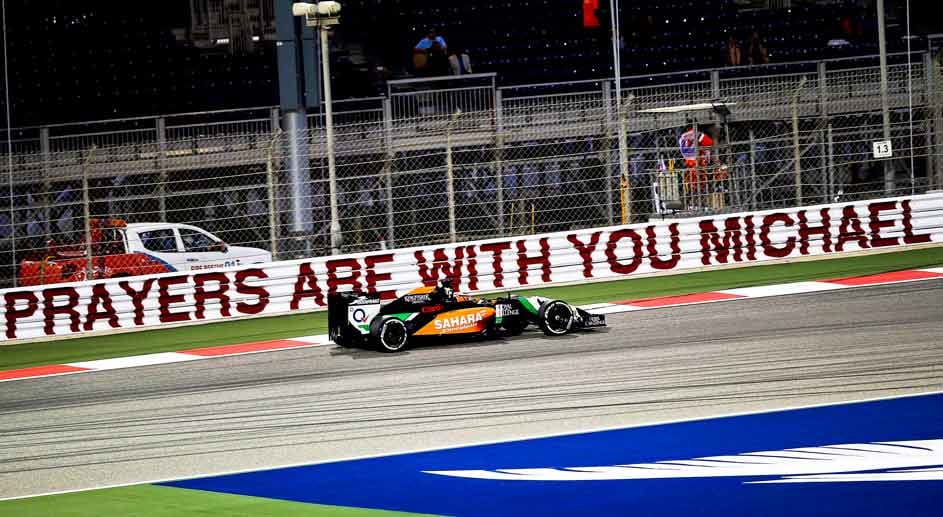 Auch in Bahrain denkt man an den verunglückten Michael Schumacher.