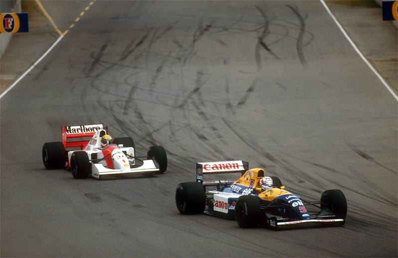 Die große Zeit von McLaren-Honda geht zu Ende. Williams, bei dem Nigel Mansell (vorn) als Nummer eins am Steuer sitzt, übernimmt 1992 den Platz an der Sonne.