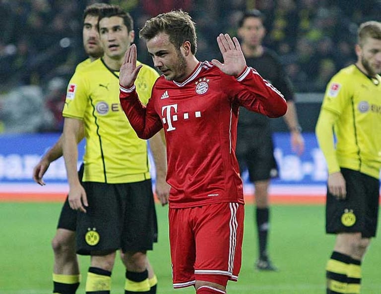 Bei der Rückkehr von Mario Götze an seine alte Wirkungsstätte kommt es, wie es kommen muss: Ausgerechnet der verlorene Sohn bringt die Münchner mit seinem Treffer auf die Siegerstraße. Aus Respekt vor den alten Teamkollegen und den Fans in Schwarz-Gelb verkneift er sich den Torjubel.