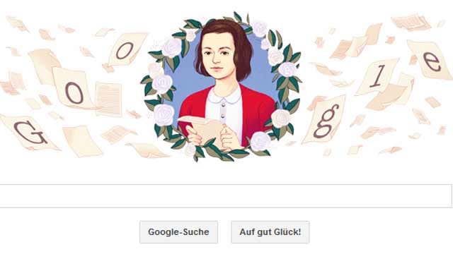 Das Google Doodle für Sophie Scholl erinnert an die Widerstandskämpferin.