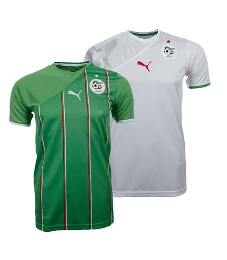 Algerien: Der Afrika-Teilnehmer setzt - getreu der Landesflagge - auf die beiden Farben Grün und Weiß.