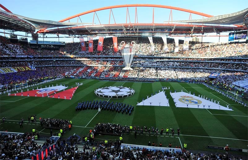 Es ist angerichtet! Real Madrid und Atletico Madrid kämpfen in Lissabon vor 61.000 Zuschauern im ausverkauften Estádio da Luz um Europas Fußball-Krone.