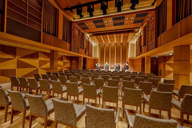 Auf der "Mein Schiff 3" steht das einzige Konzerthaus auf einem Kreuzfahrtschiff. Spezielle Technik sorgt für gute Akustik.