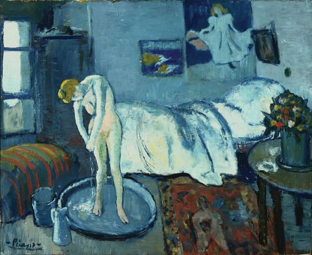 Forscher haben ein unbekanntes Bild von Pablo Picasso unter dessen Meisterwerk "Das blaue Zimmer" entdeckt