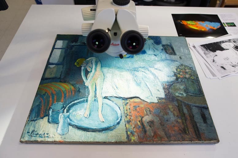 Forscher haben ein unbekanntes Bild von Pablo Picasso unter dessen Meisterwerk "Das blaue Zimmer" entdeckt