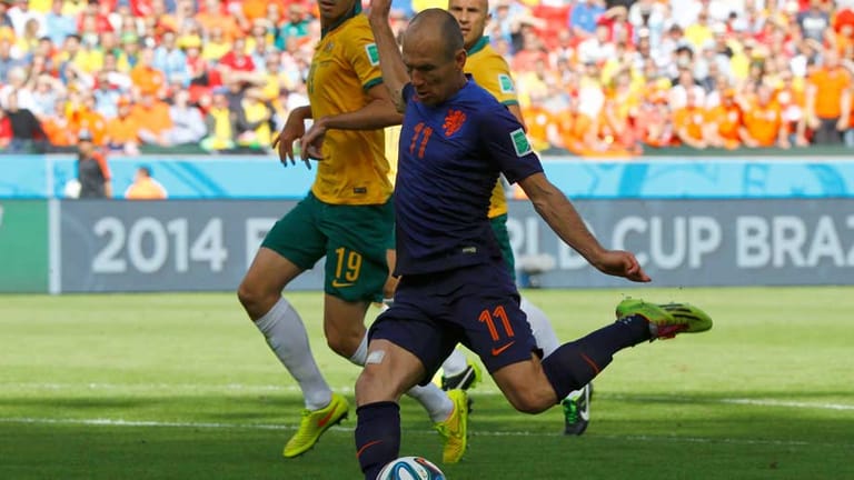 Arjen Robben sorgte in der 20. Minute für die kurzzeitige Führung der Niederländer.
