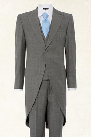 Schon in den Morgen startet ein Gentleman elegant gestylt: Im dreiteiligen Morning Suit von Gieves & Hawkes aus der Londoner Savile Row (um 1400 Euro) wird gepflegt gefrühstückt.