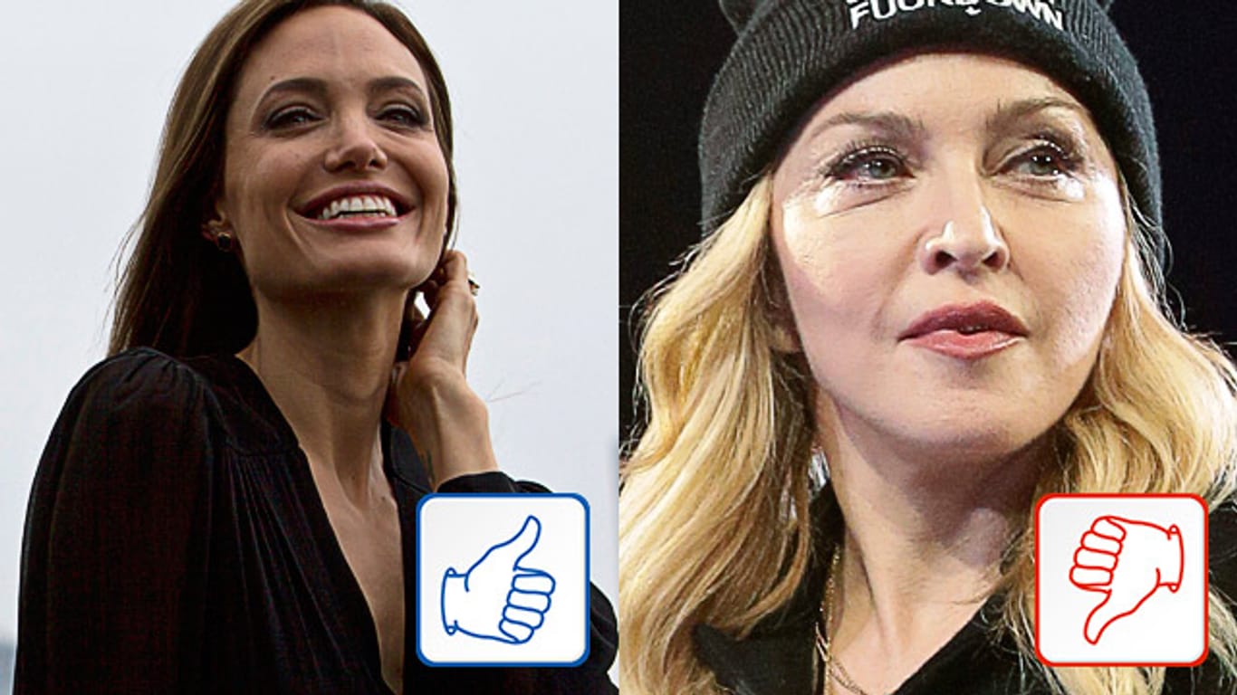 Angelina Jolie und Madonna.