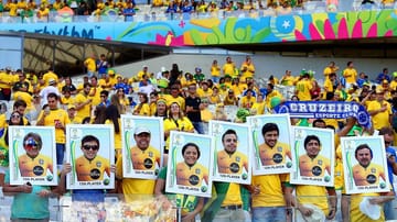 Das Publikum als 12. Mann: Brasilianische Fans zeigen vor dem Achtelfinale gegen Chile ihre Verbundenheit zur Selecao.