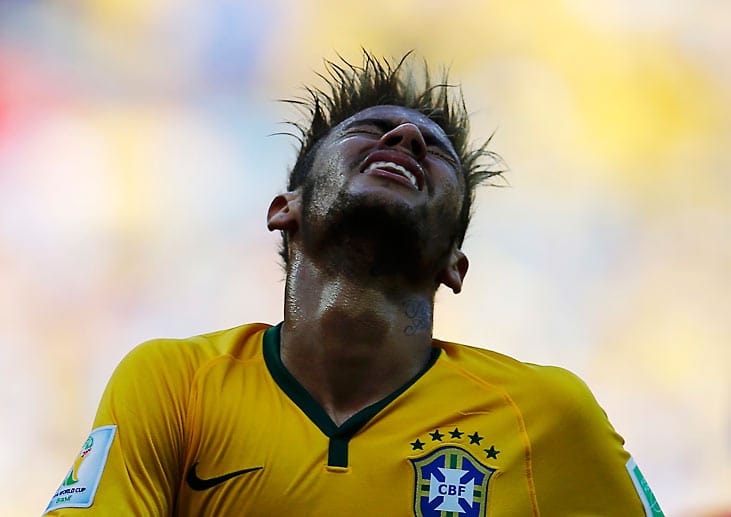Neymar war zwar stets bemüht, konnte sich aber nicht ganz so gut in Szene setzen wie in den Vorrundenspielen.