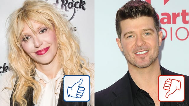 Courtney Love und Robin Thicke.