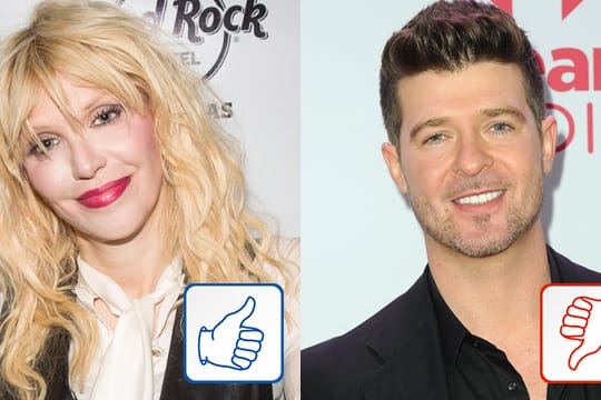 Courtney Love und Robin Thicke.