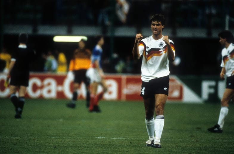 Thomas Berthold, der meinungsfreudige Abwehrmann, gehörte mit sieben WM-Einsätzen 1990 zu den Säulen des deutschen Teams.
