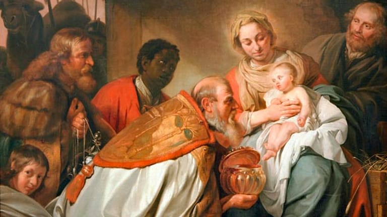 So stellen sich viele die Heiligen Drei Könige vor: Wie auf dem Gemälde "Anbetung der Könige" aus dem Jahr 1674 von J.de Bray.