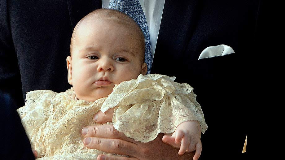 Die Taufe fand im Oktober 2013 statt. George war damals drei Monate alt.