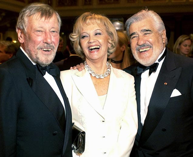 Drei große TV-Legenden: Dietmar Schönherr, Liselotte Pulver und Mario Adorf (von links).