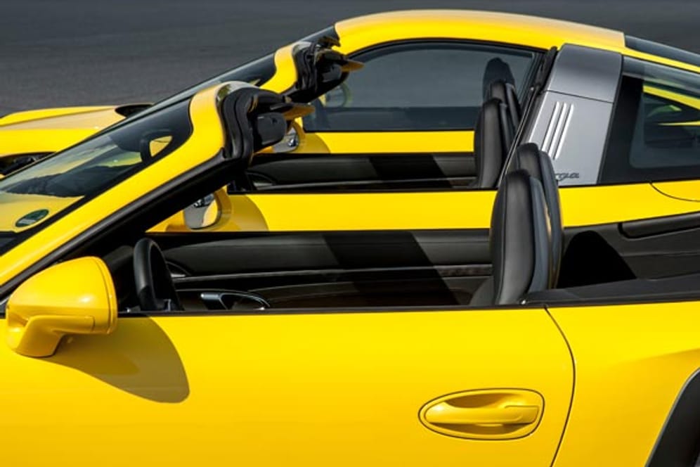 Noch ein gelbes Detail der Männerträume von Porsche.