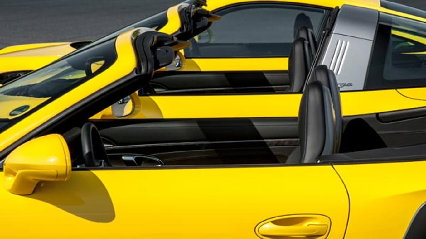 Noch ein gelbes Detail der Männerträume von Porsche.