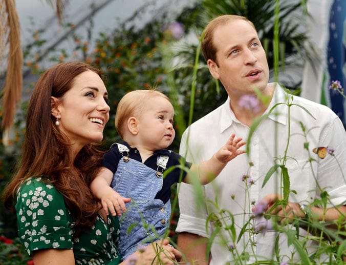 Prinz George blickt fasziniert einem Schmetterling hinterher. Dieses entzückende Foto veröffentlichte der britische Palast anlässlich seines ersten Geburtstages.